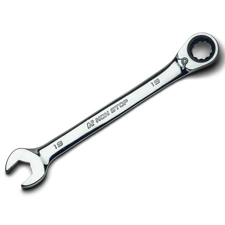 NON STOP AUTO TOOLS 19mm Ultrafine 120Tooth Reversible Ratcheting Combination Wrench NS71019